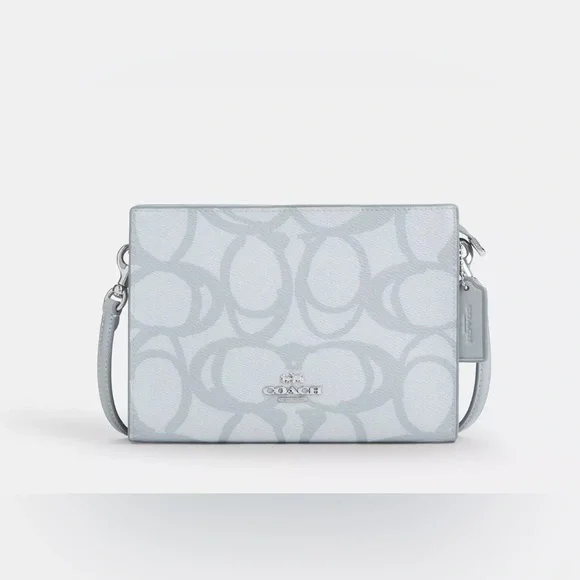 Coach Blue Slim Crossbody Bag In Sketch Signature Canvas NWT $250 MSRP - Picture 1 of 10